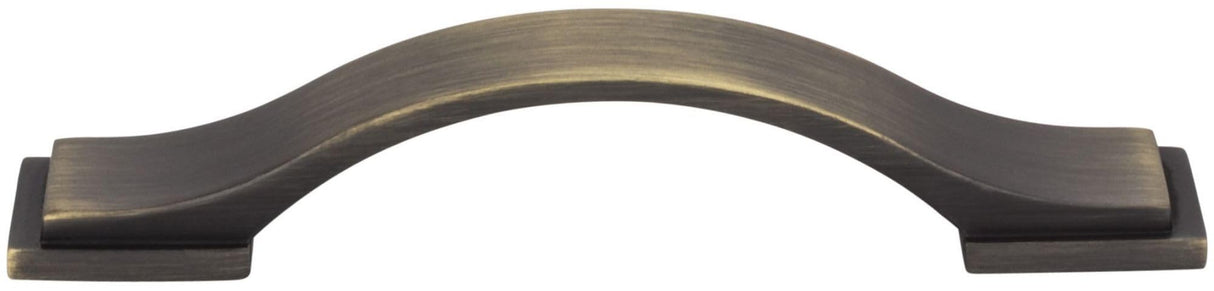 Jeffrey Alexander 80152-96ABSB 96 mm Center-to-Center Antique Brushed Satin Brass Strap Mirada Cabinet Pull