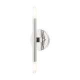 Livex Lighting 51172-05 Copenhagen Collection ADA 2-Light Wall Sconce Light with Exposed Bulbs, Polished Chrome