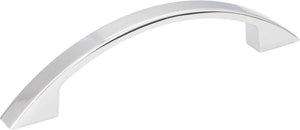 Elements 8004-BNBDL 96 mm Center-to-Center Brushed Pewter Arched Somerset Cabinet Pull