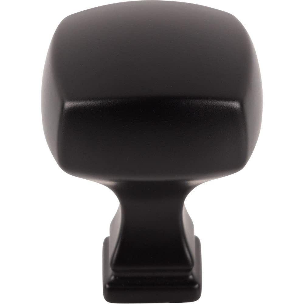 Jeffrey Alexander 278MB 1-1/8" Overall Length Matte Black Square Audrey Cabinet Knob