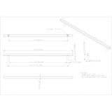 Jeffrey Alexander 845-305MB 305 mm Center-to-Center Matte Black Square Dominique Cabinet Bar Pull