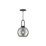 Alora PD601608MBSM SOJI 8" PD MATTE BLACK SMOKED GLASS CORD 72 1X60W E26