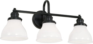 Capital Lighting 8303MB-128 Baxter 3 Light Vanity Matte Black