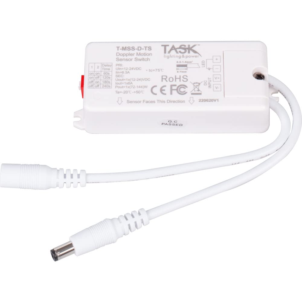 Task Lighting T-MSS-D-TS Doppler Motion Sensor Switch, 12V/72 watt  or 24V/144 watt