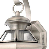 Quoizel NY8315P Newbury Outdoor Wall Lantern Wall Mount Lighting, 1-Light, 150 Watt, Pewter (12"H x 7"W)