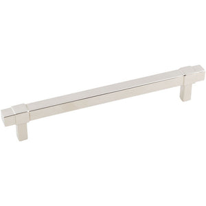 Jeffrey Alexander 293-160NI 160 mm Center-to-Center Polished Nickel Square Zane Cabinet Pull