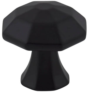 Jeffrey Alexander 678MB 1-1/4" Overall Length Matte Black Octagonal Wheeler Cabinet Knob