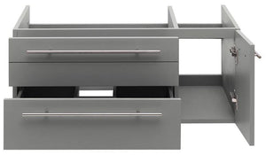 Fresca FCB6136ES-VSL-L Fresca Lucera 36" Espresso Wall Hung Vessel Sink Modern Bathroom Cabinet - Left Version