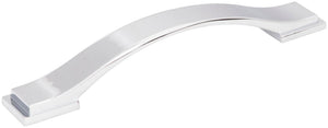 Jeffrey Alexander 80152-128PC 128 mm Center-to-Center Polished Chrome Strap Mirada Cabinet Pull