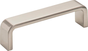 Elements 193-96SN 96 mm Center-to-Center Satin Nickel Square Asher Cabinet Pull