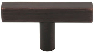 Jeffrey Alexander 845TL-DBAC 2-1/4" Brushed Oil Rubbed Bronze Dominique Cabinet "T" Knob