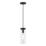 Devoe 1 Light Mini Pendant in Black with Brushed Nickel Accent (41236-04)