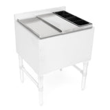 John Boos UBIBL-1824-BWH Ice Bin Lid With Bottle Well Holder, 18" Width, 18GA Stainless Steel (Underbar)