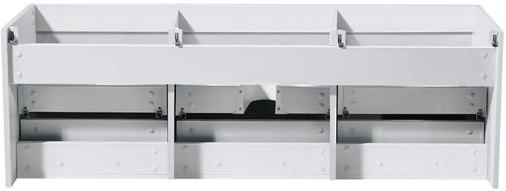 Fresca FCB8041WH Fresca Mezzo 60" White Wall Hung Single Sink Modern Bathroom Cabinet