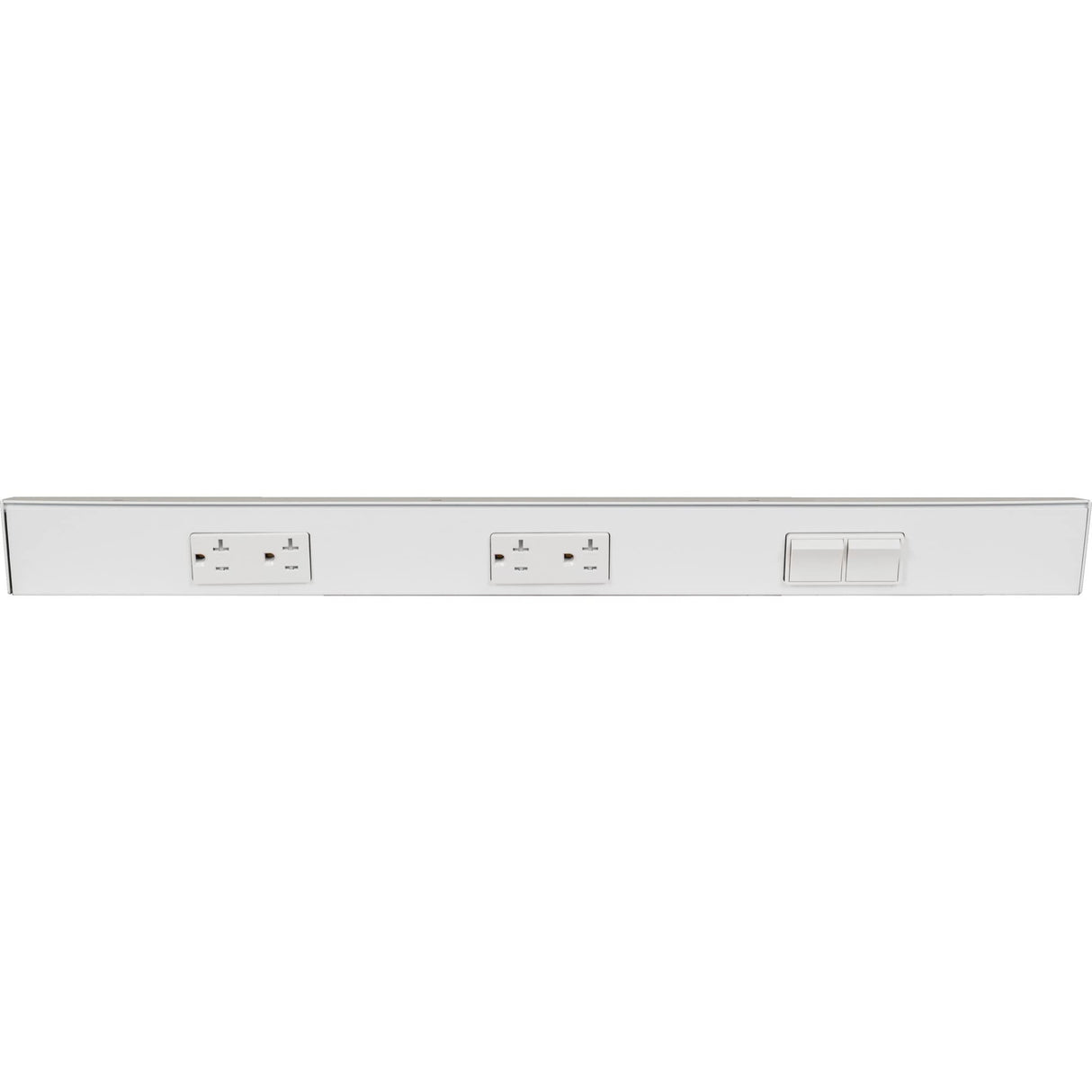 Task Lighting TRS24-3W-WT-RS 24" TR Switch Series Angle Power Strip, Right Switches, White Finish, White Switches and Receptacles