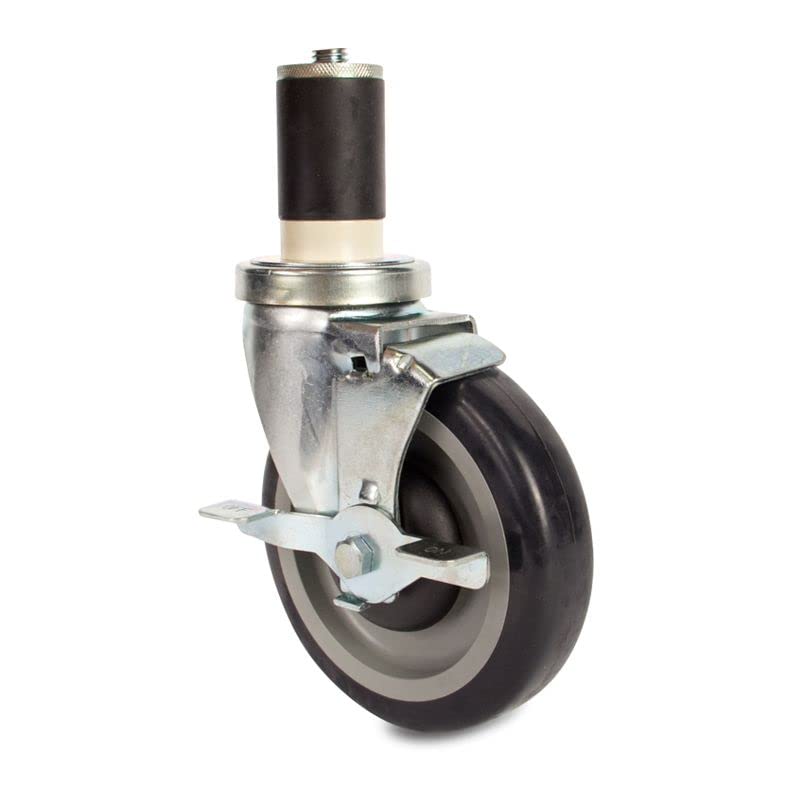 John Boos CAS02-R CAS02-R-X HVY Dty 5" Locking Casters f/ 1-5/8" Legs - 6 / ST