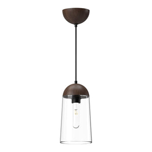 Alora PD542207MBWT EMIL 6" PD MATTE BLACK WALNUT CORD 72 1X60W E26