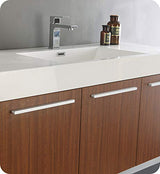 Fresca FCB8092TK Fresca Vista 48" Teak Wall Hung Modern Bathroom Cabinet