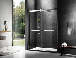 Essence 68''-72''W * 76''H Framed Shower Door in Brushed Nickel