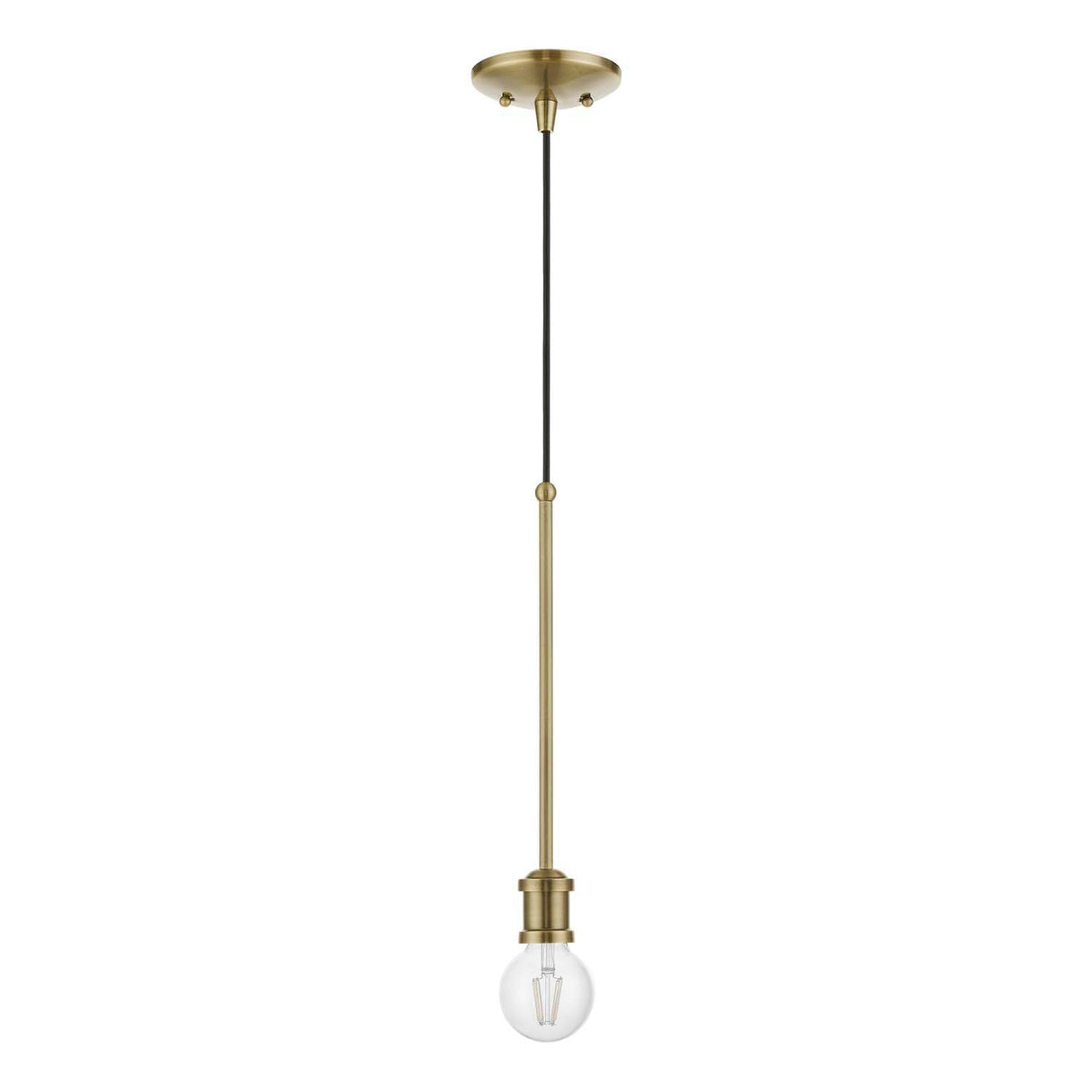 Lansdale 1 Light Pendant in Antique Brass (47161-01)