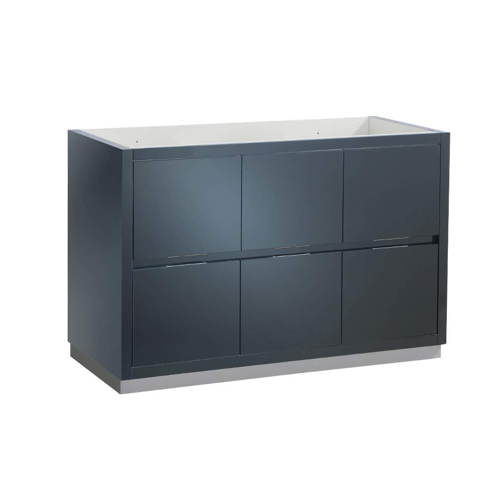 Fresca FCB8448GG-D Fresca Valencia 48" Dark Slate Gray Free Standing Double Sink Modern Bathroom Cabinet