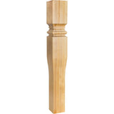 Hardware Resources P68-5-ALD 5" W x 5" D x 35-1/2" H Alder Tapered Art Nouveau Post