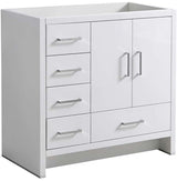 Fresca FCB9436WH-L Fresca Imperia 36" Glossy White Free Standing Modern Bathroom Cabinet - Left Version