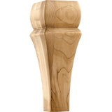 Hardware Resources BF15-2-8-CH 3" W x 3" D x 8" H Cherry Square Contemporary Bun Foot