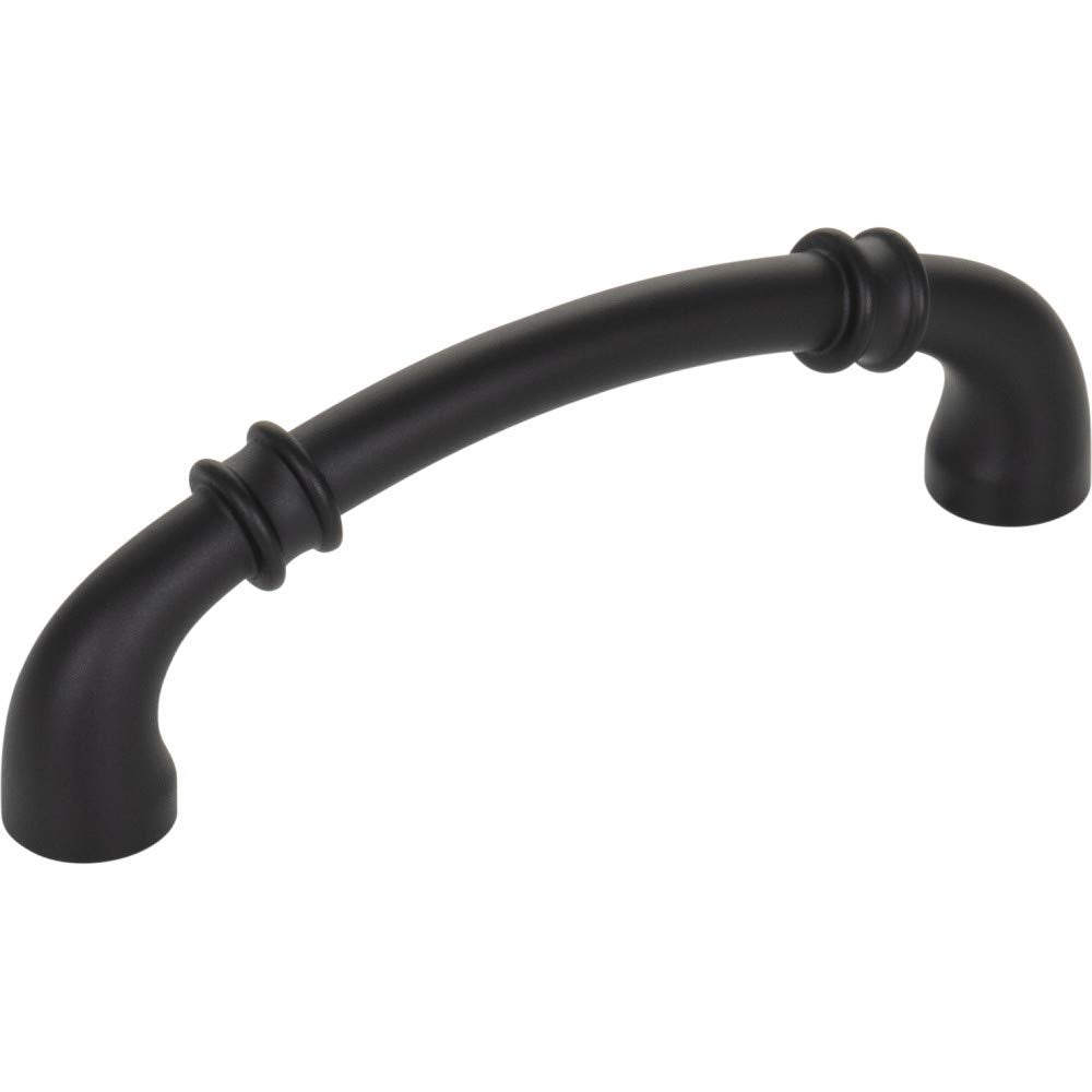 Jeffrey Alexander 445-96MB 96 mm Center-to-Center Matte Black Marie Cabinet Pull