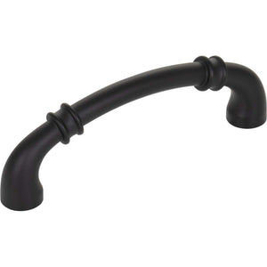 Jeffrey Alexander 445-96MB 96 mm Center-to-Center Matte Black Marie Cabinet Pull
