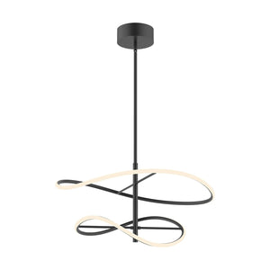 Kuzco PD96424-BK COLLIDE 24" PENDANT TEXTURED BLACK 120V TRIAC/ELV LED 3000K 90CRI 41W