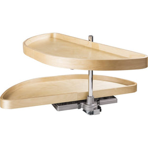 Hardware Resources HMLS-W-3515 35" Wood Half-Moon Lazy Susan