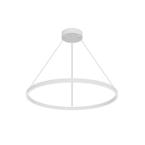 Kuzco PD87132-WH CERCHIO 32" PENDANT WH TEXTURED DOWN ONLY DUO CANOPY 930 TRIAC 120 65W