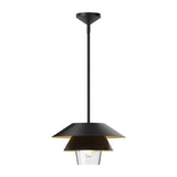 Alora PD475113MBCL TETSU 13" PENDANT MATTE BLACK CLEAR GLASS
 E26 60W