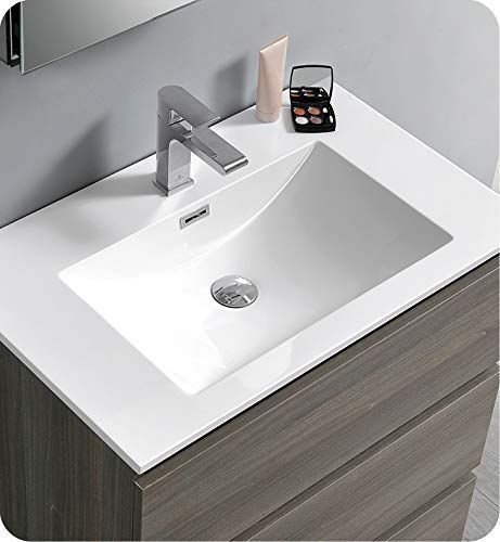Fresca FCB9330MGO Fresca Lazzaro 30" Gray Wood Free Standing Modern Bathroom Cabinet