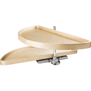 Hardware Resources HMLS-W-3818 38" Wood Half-Moon Lazy Susan