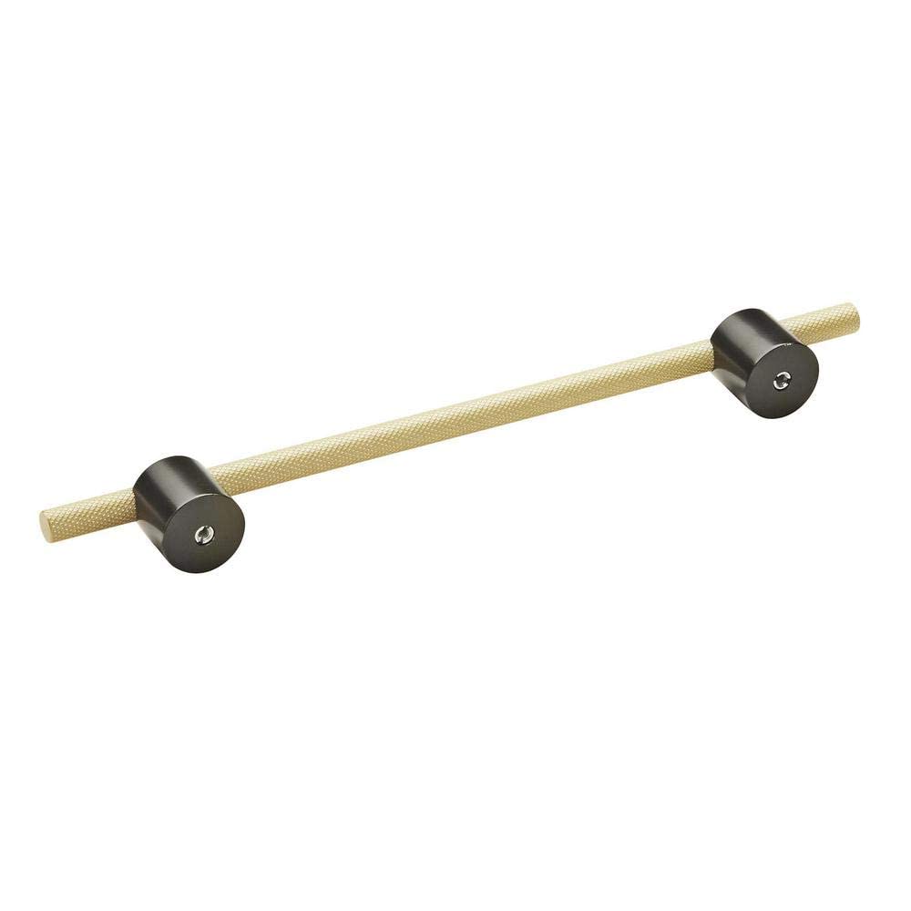 Amerock Cabinet Pull Matte Black/Matte Gold 7-9/16 inch (192 mm) Center to Center Transcendent 1 Pack Drawer Pull Drawer Handle Cabinet Hardware