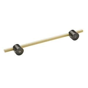 Amerock Cabinet Pull Matte Black/Matte Gold 7-9/16 inch (192 mm) Center to Center Transcendent 1 Pack Drawer Pull Drawer Handle Cabinet Hardware
