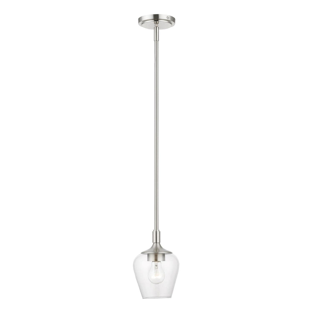 Willow 1 Light Pendant in Brushed Nickel (46721-91)