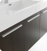 Fresca FCB8092GO-D Fresca Vista 48" Gray Oak Wall Hung Double Sink Modern Bathroom Cabinet