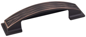 Jeffrey Alexander 536-96DBAC 96 mm Center-to-Center Brushed Oil Rubbed Bronze Square Geometric Pattern Aberdeen Cabinet Cup Pull