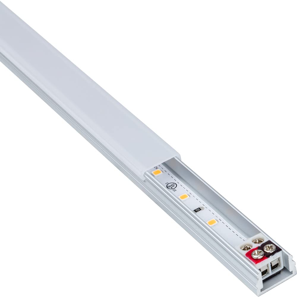 Task Lighting LR1P724V27-04W3 24-3/8" 195 Lumens 24-volt Accent Output Linear Fixture, Fits 27" Wall Cabinet, 4 Watts, Flat 007 Profile, Single-white, Soft White 3000K