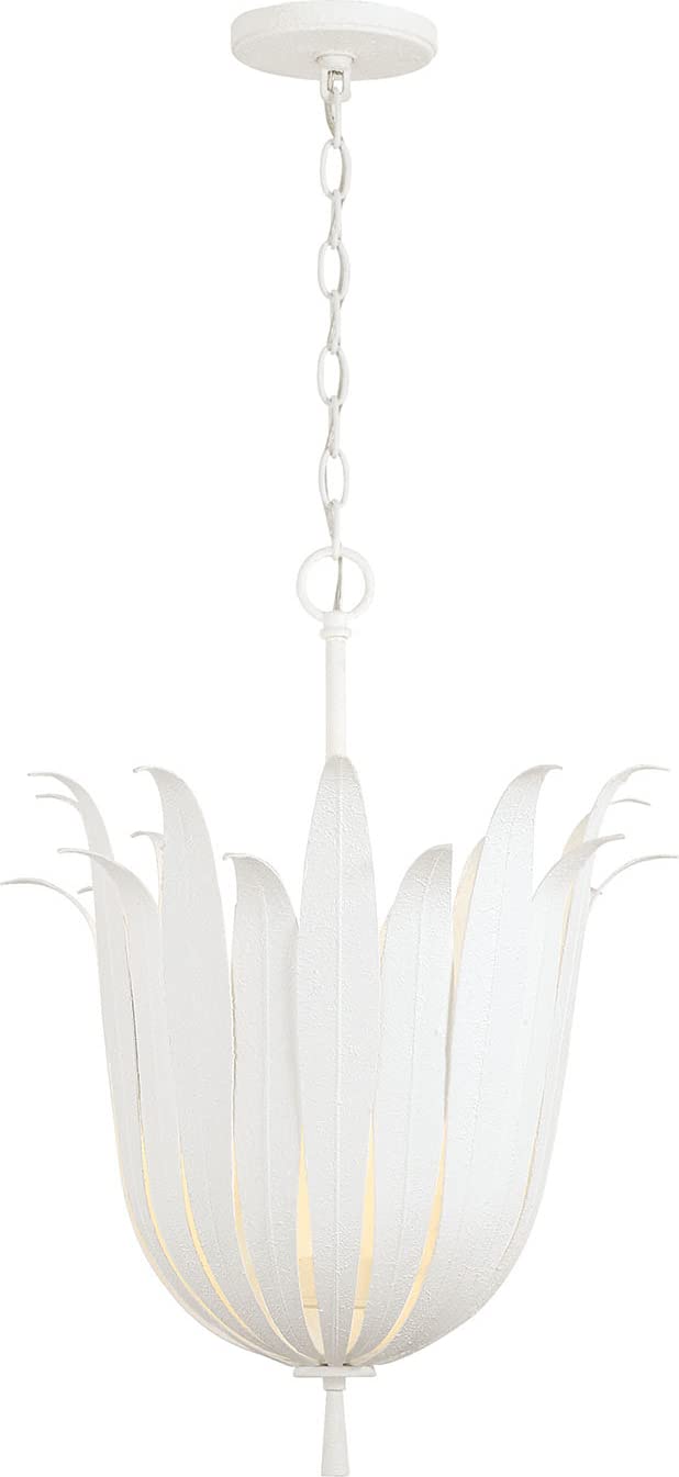 Capital Lighting 349542XW Eden 4 Light Pendant Textured White