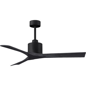 Matthews Fan NK-BK-BK-52 Nan 6-speed ceiling fan in Matte Black finish with 52” solid matte black wood blades