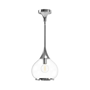 Alora PD524110AGCL HAZEL 10" PD AGED BRASS CLEAR GLASS ROD 46 1X60W E26
