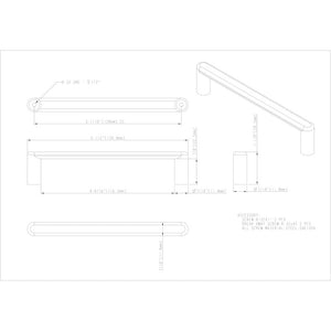 Elements 105-128SBZ 128 mm Center-to-Center Satin Bronze Gibson Cabinet Pull