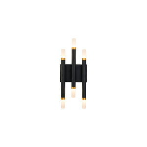 Kuzco WS19707-BK DRAVEN 7" WS Black 120V ELV LED 3000K 90CRI 23W