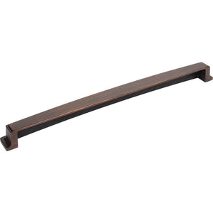 Jeffrey Alexander 141-305DBAC 305 mm Center Brushed Oil Rubbed Bronze Square-to-Center Square Renzo Cabinet Cup Pull