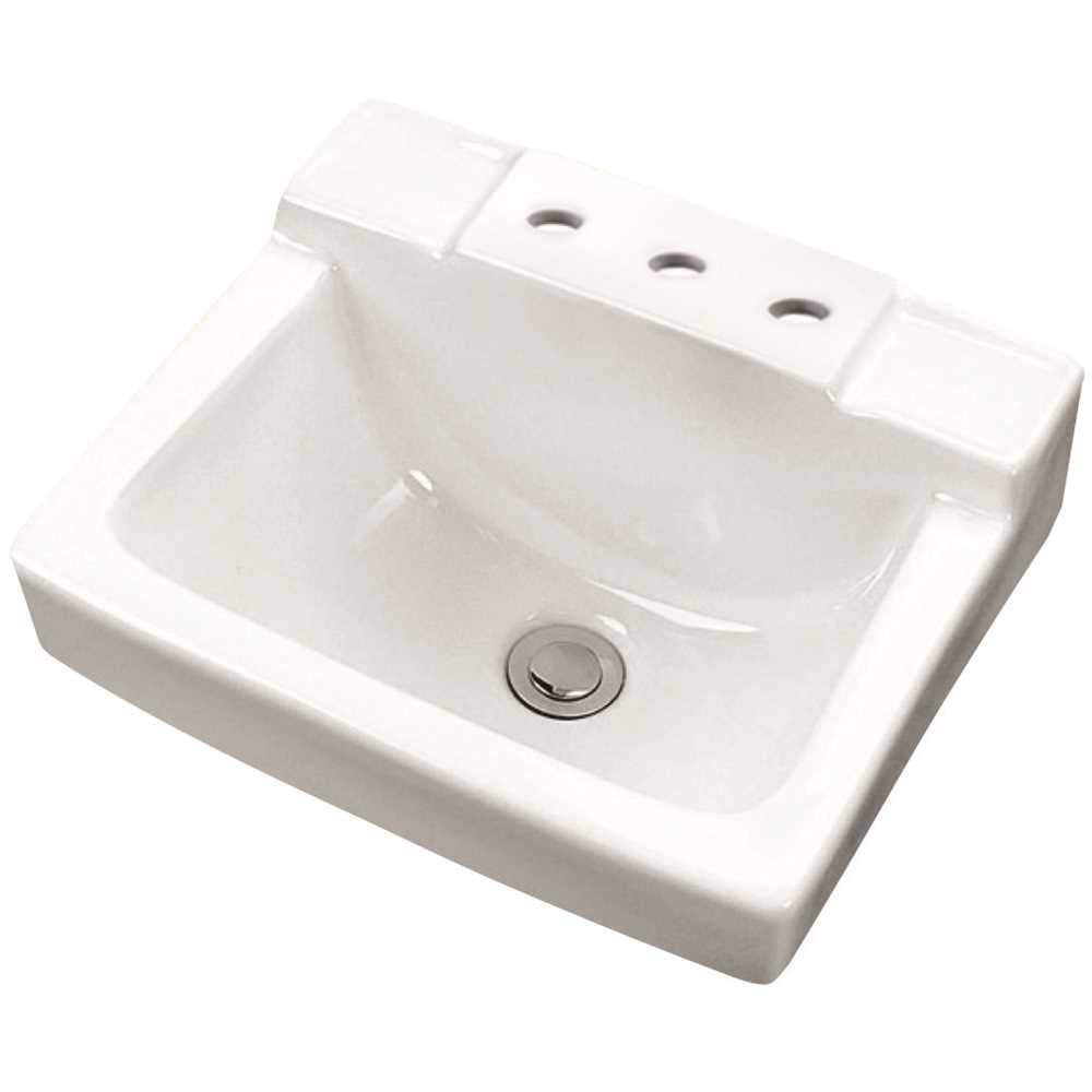 Gerber G0012354 White West Point Space Saving 4" Centers Wall Hung Bathroom Sink