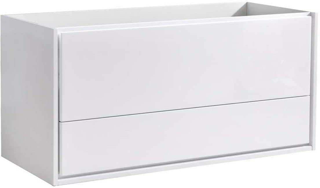 Fresca FCB9248WH Fresca Catania 48" Glossy White Wall Hung Modern Bathroom Cabinet